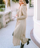 Long Sleeve Slit Cardigan with Pocket - Body By J'ne