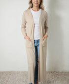 Long Sleeve Slit Cardigan with Pocket - Body By J'ne