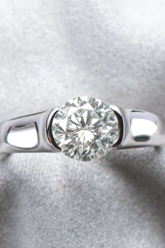 Looking Good 2 Carat Moissanite Platinum-Plated Ring - Body By J'ne