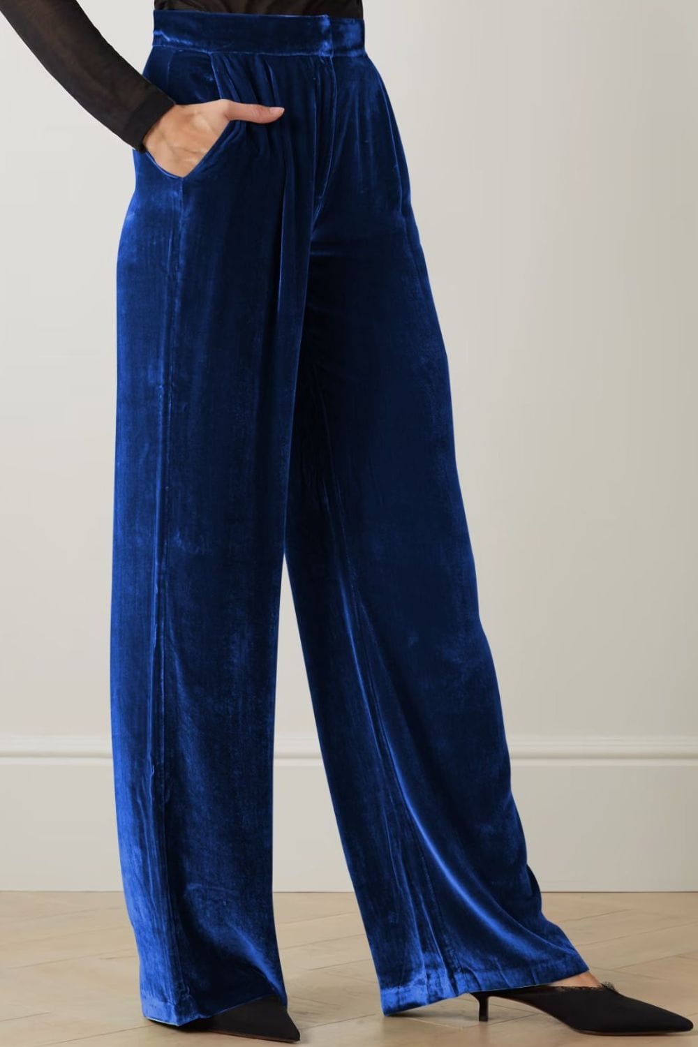 Loose Fit High Waist Long Pants with Pockets - Body By J'ne
