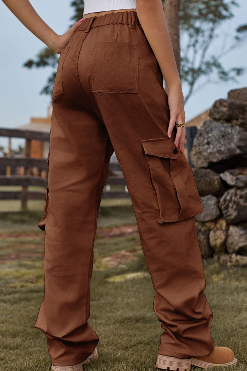 Loose Fit Long Jeans with Pockets - Body By J'ne