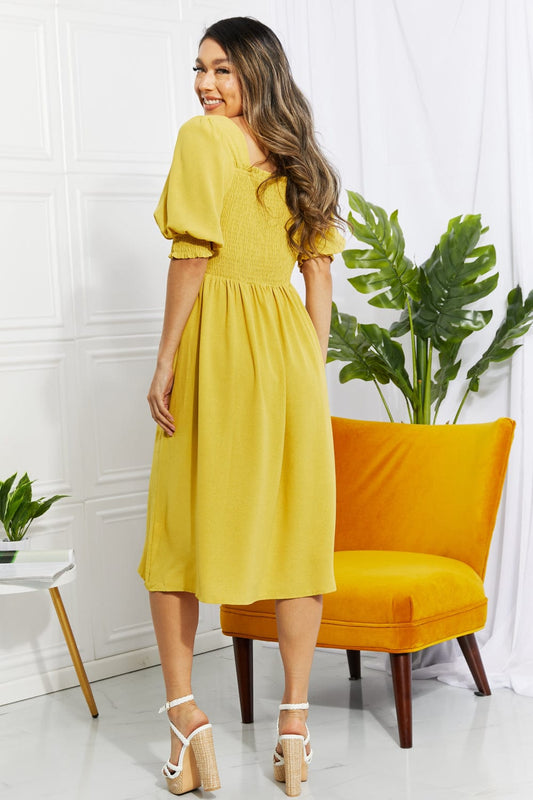 Love You Forever Square Neck Midi Dress - Body By J'ne