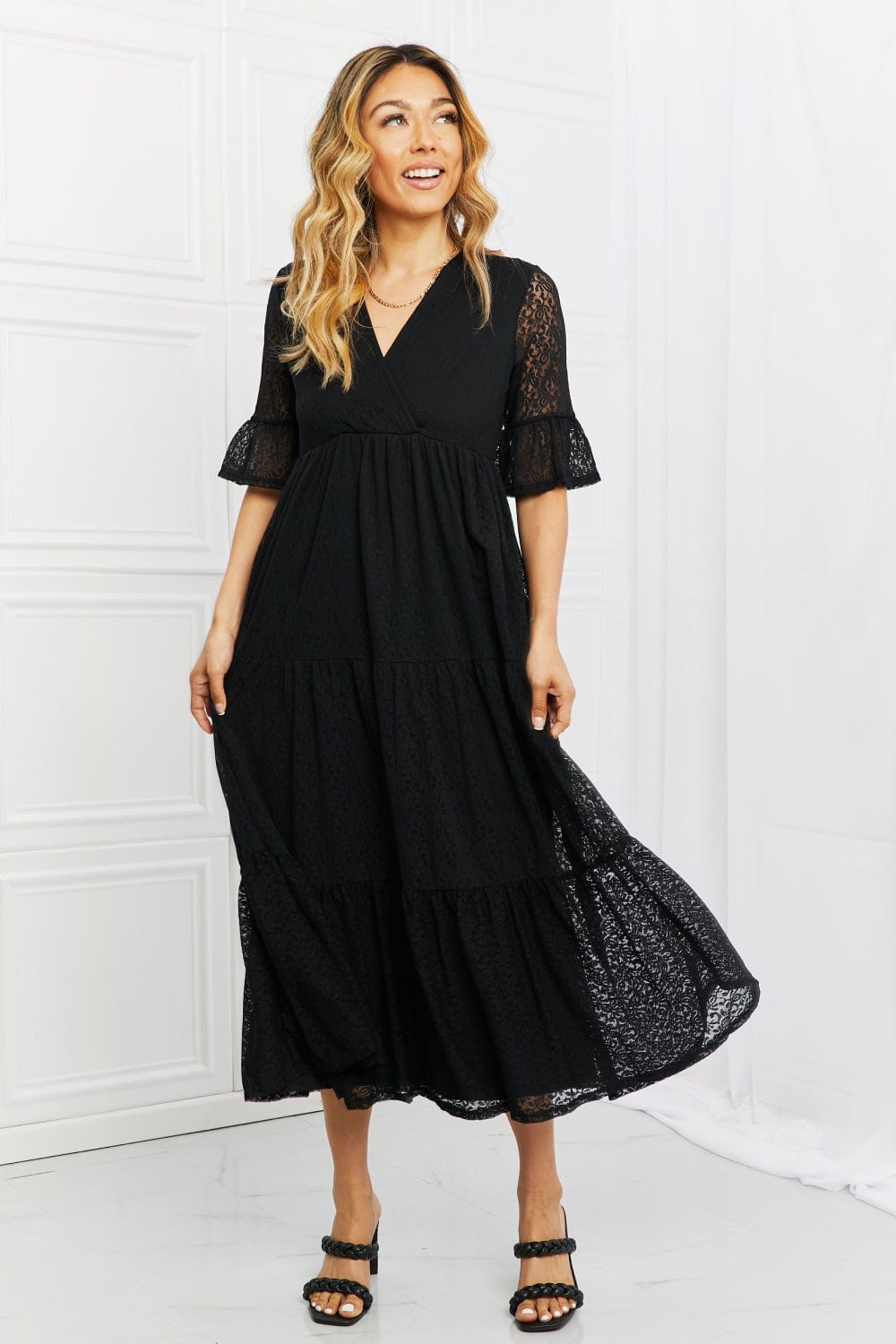 Lovely Lace Tiered Dress - Body By J'ne