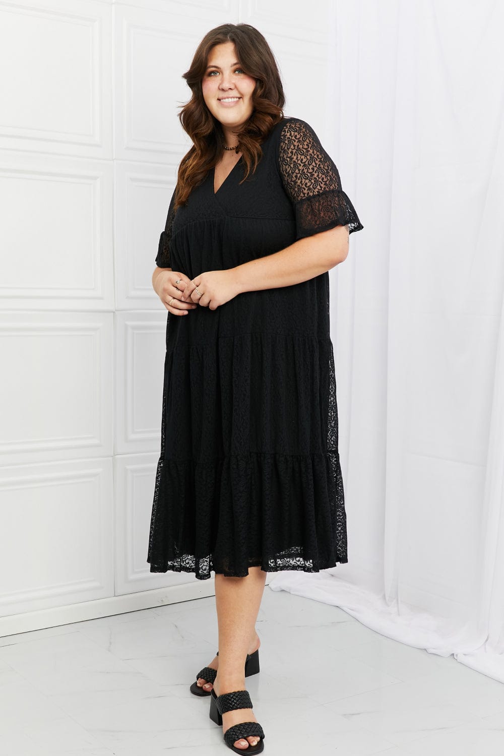 Lovely Lace Tiered Dress - Body By J'ne