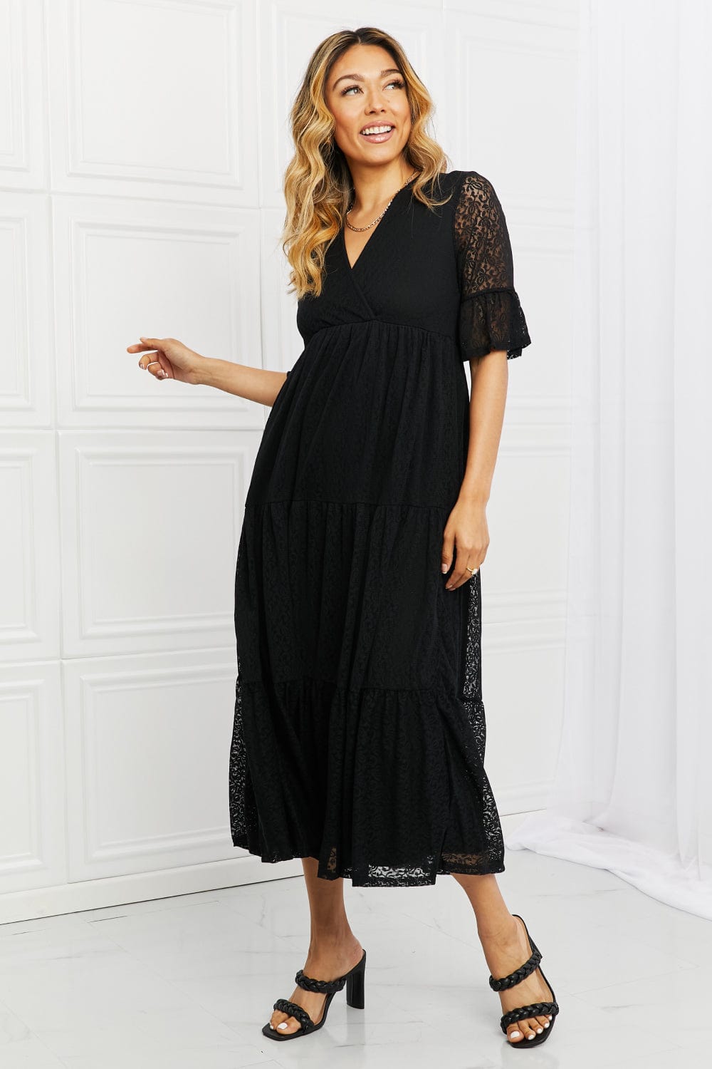 Lovely Lace Tiered Dress - Body By J'ne