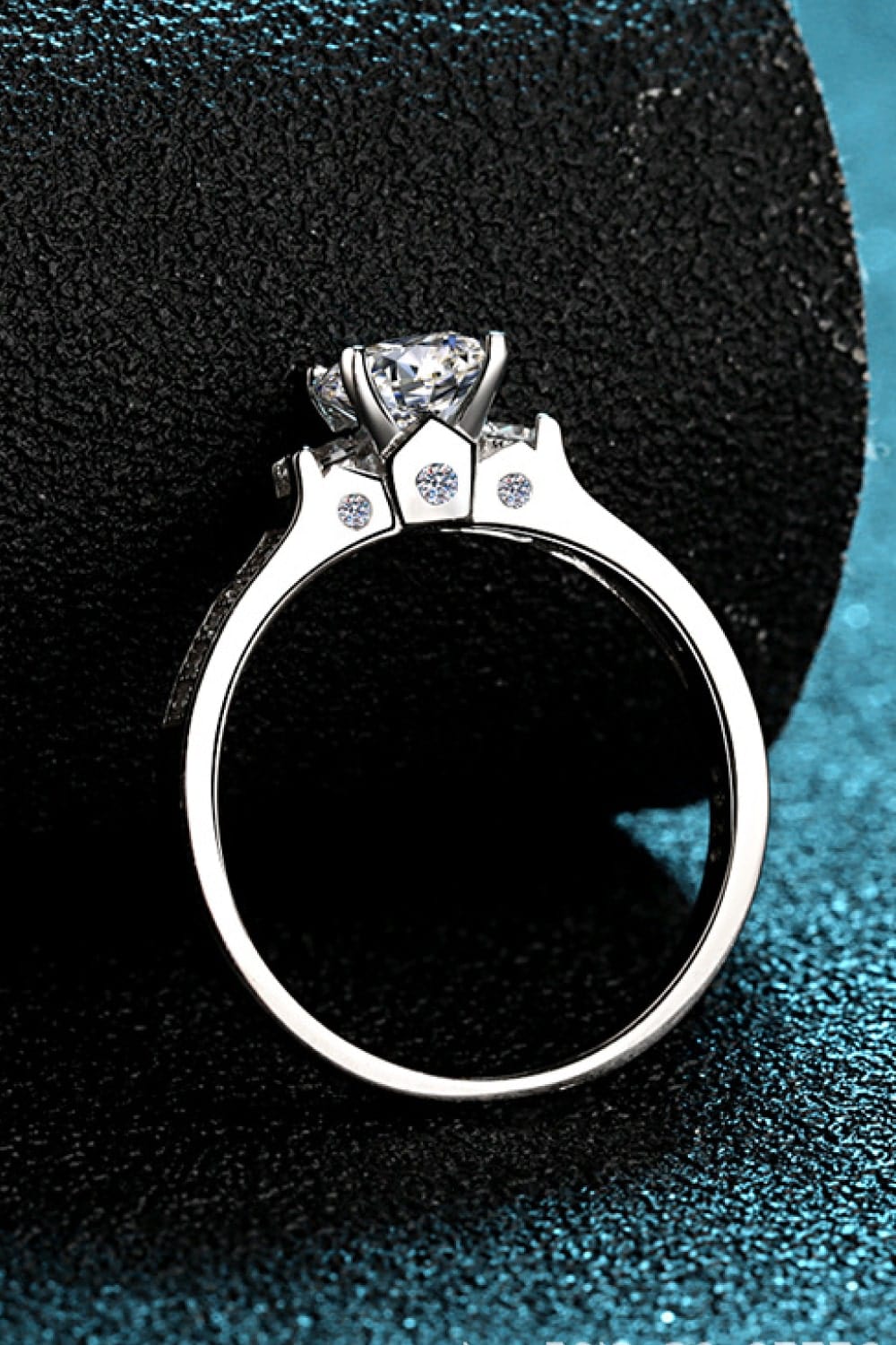 Lucky Charm Moissanite Rhodium-Plated Ring - Body By J'ne