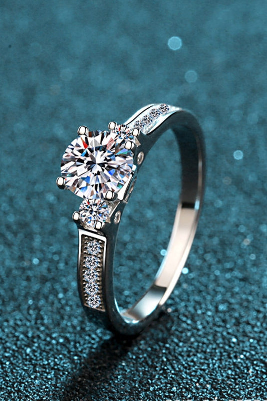 Lucky Charm Moissanite Rhodium-Plated Ring - Body By J'ne