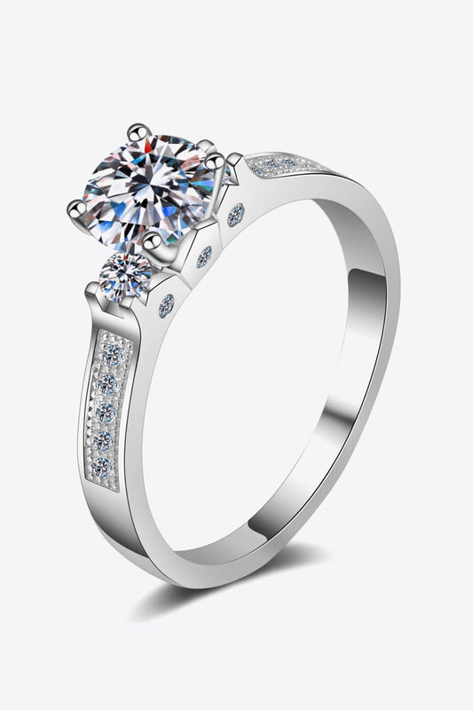 Lucky Charm Moissanite Rhodium-Plated Ring - Body By J'ne