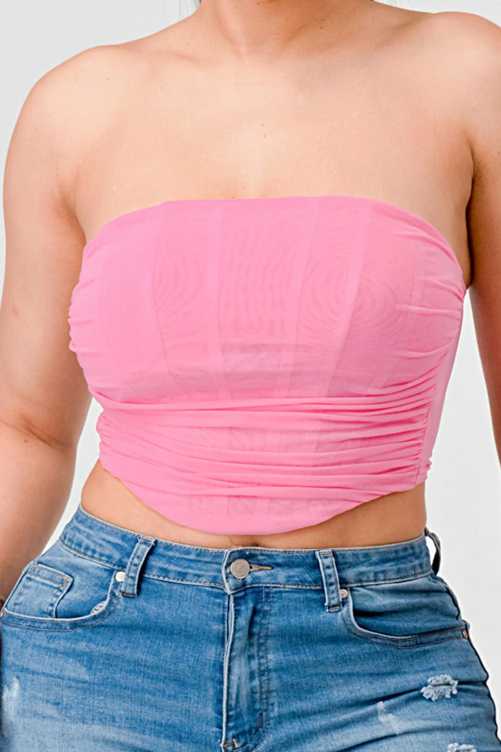 Luxe super stretch mesh layered corset bustier - Body By J'ne