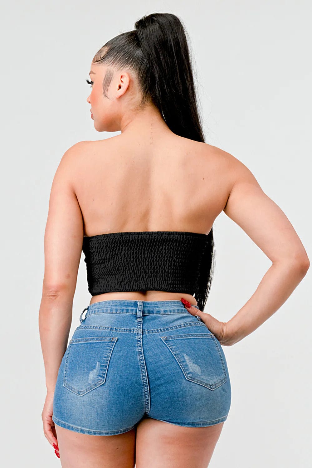 Luxe sweetheart ruffled drawstring lace bustier top - Body By J'ne