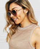 Metal-Plastic Hybrid Full Rim Sunglasses - Body By J'ne