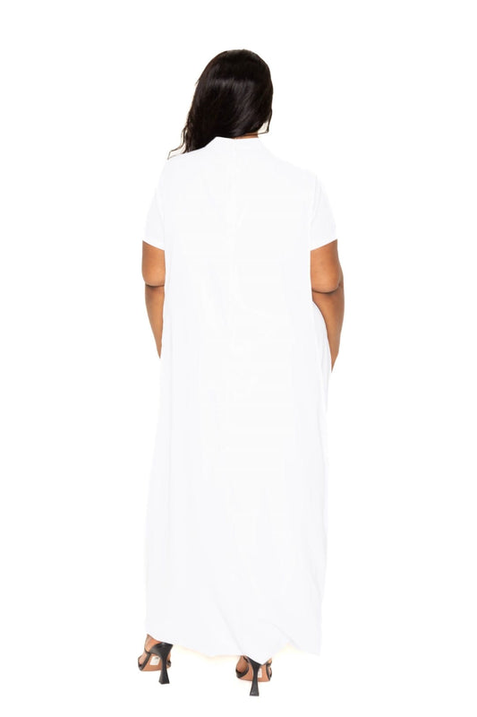 Mock neck back cape dress - Body By J'ne