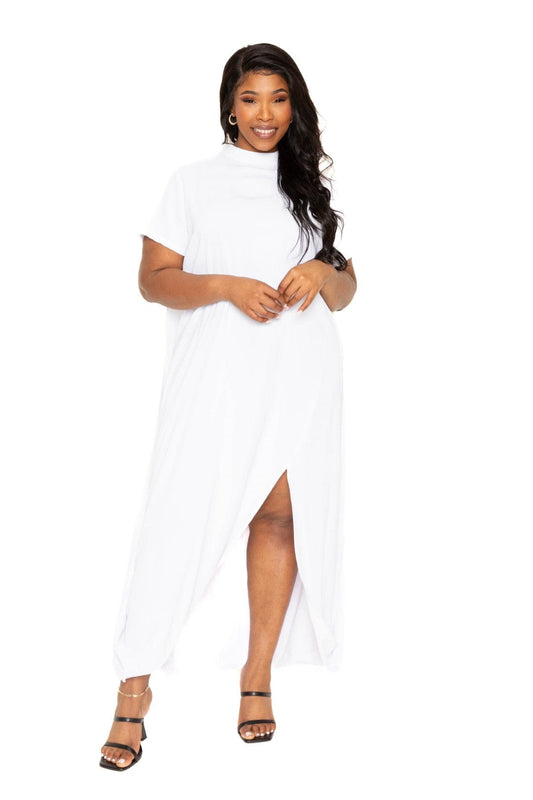 Mock neck back cape dress - Body By J'ne