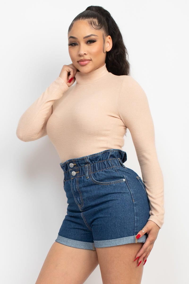 Mock Neck Long Sleeve Top - Body By J'ne