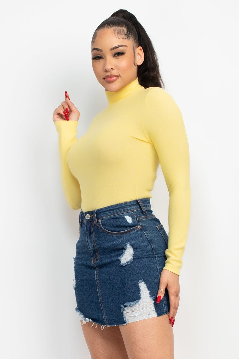Mock Neck Long Sleeve Top - Body By J'ne