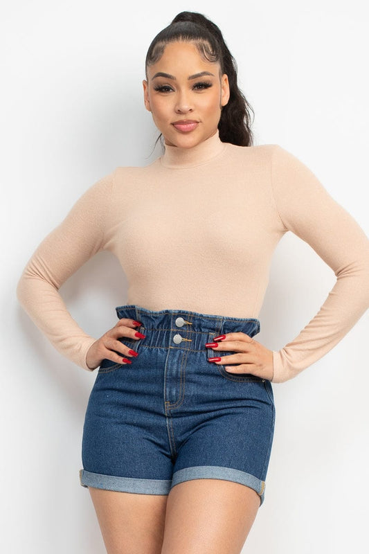 Mock Neck Long Sleeve Top - Body By J'ne