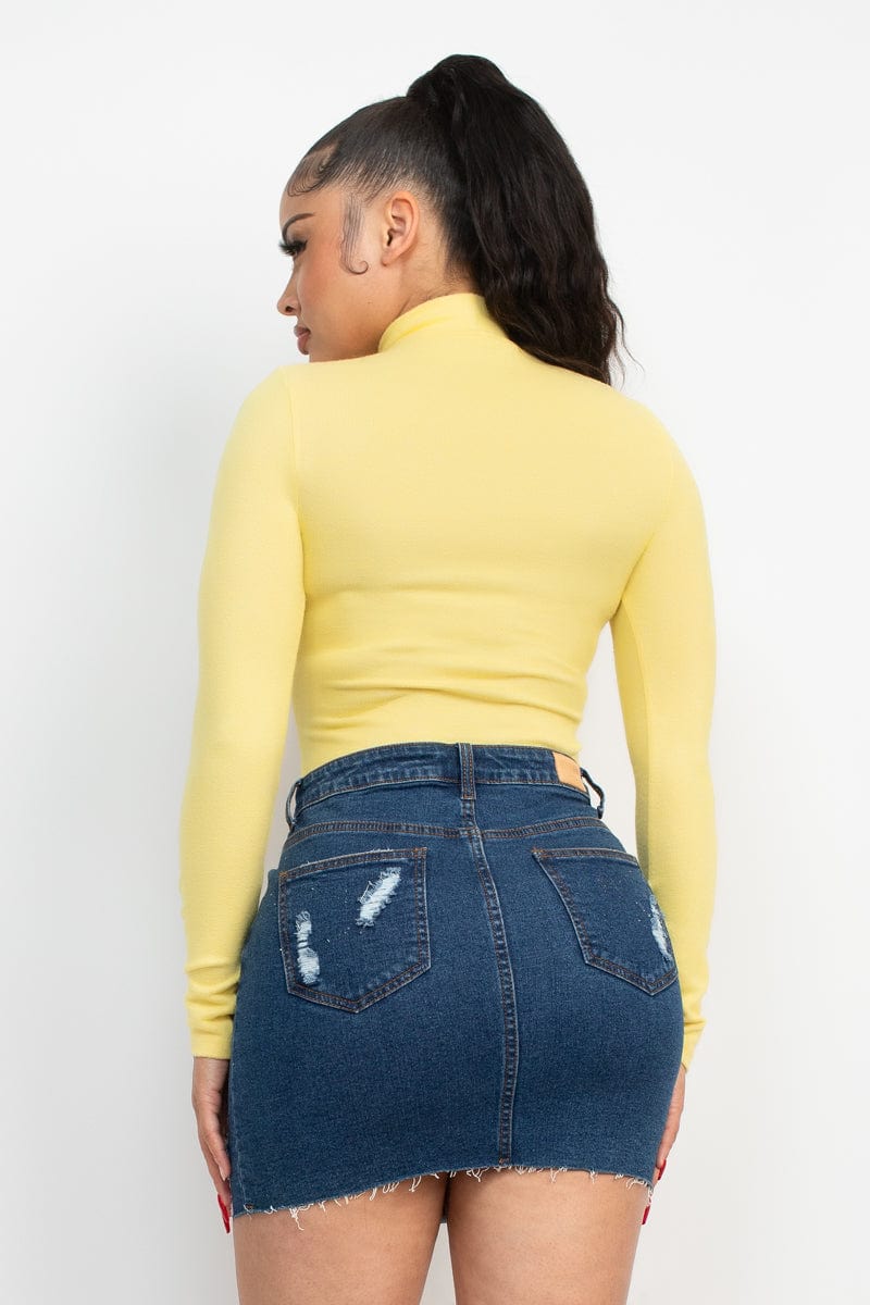 Mock Neck Long Sleeve Top - Body By J'ne