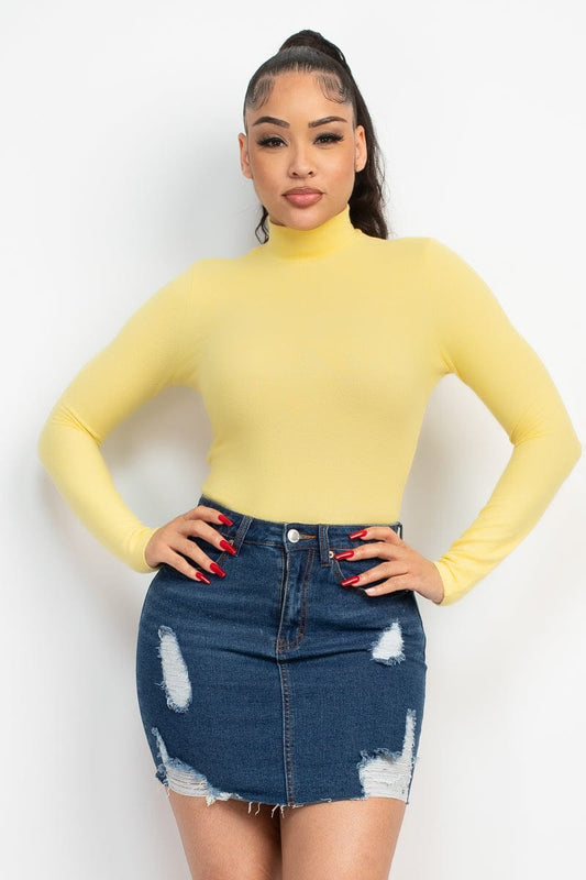 Mock Neck Long Sleeve Top - Body By J'ne