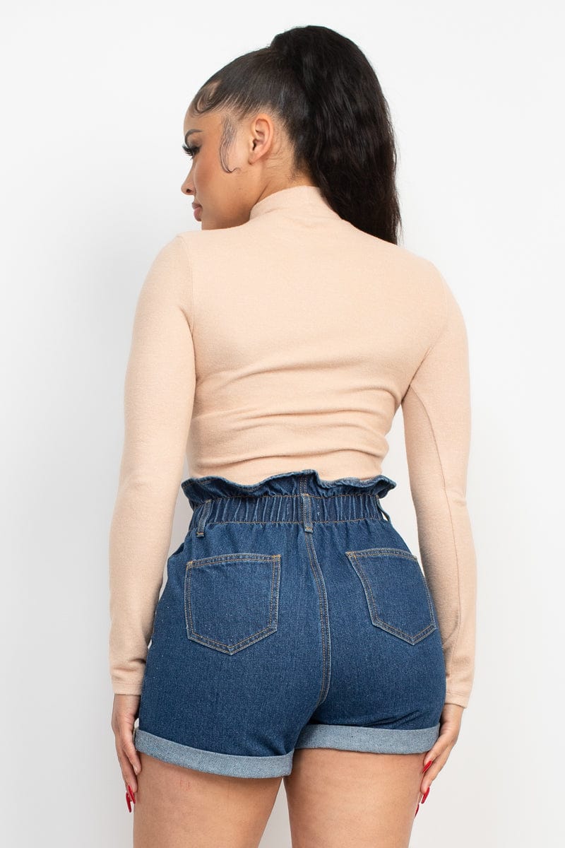 Mock Neck Long Sleeve Top - Body By J'ne