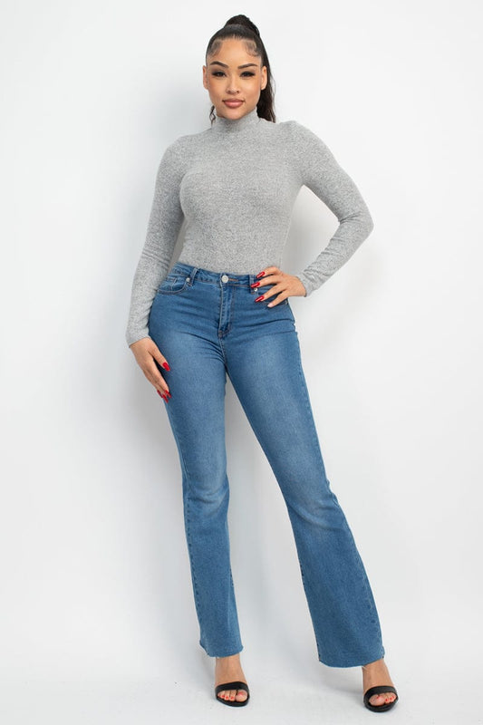 Mock Neck Long Sleeve Top - Body By J'ne