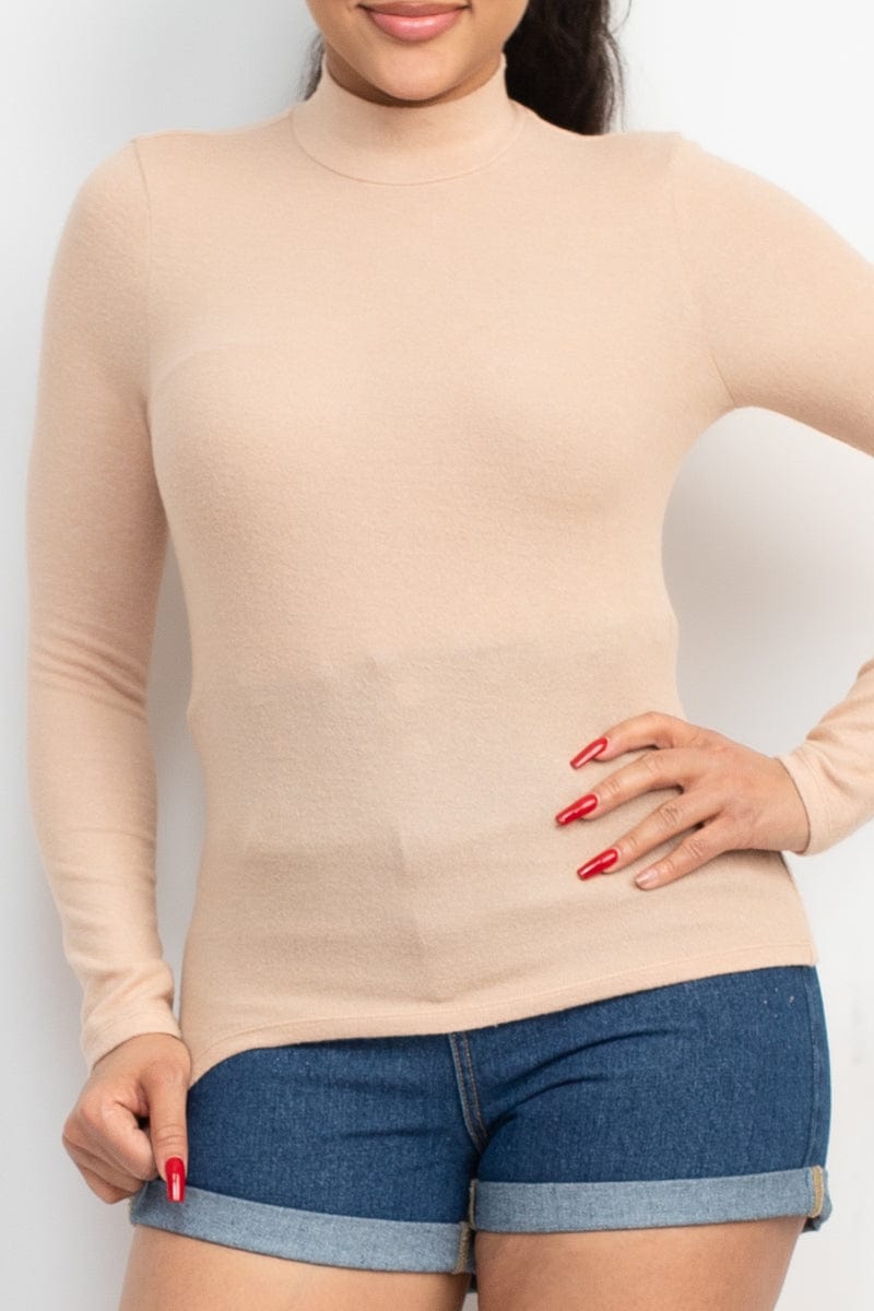 Mock Neck Long Sleeve Top - Body By J'ne