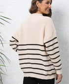 Mock Neck Long Sleeve Zip-Up Sweater - Body By J'ne