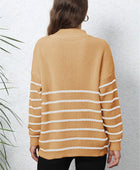 Mock Neck Long Sleeve Zip-Up Sweater - Body By J'ne