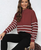 Mock Neck Long Sleeve Zip-Up Sweater - Body By J'ne