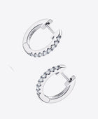 Moissanite 925 Sterling Silver Huggie Earrings - Body By J'ne