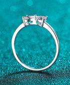 Moissanite Bow Rhodium-Plated Ring - Body By J'ne