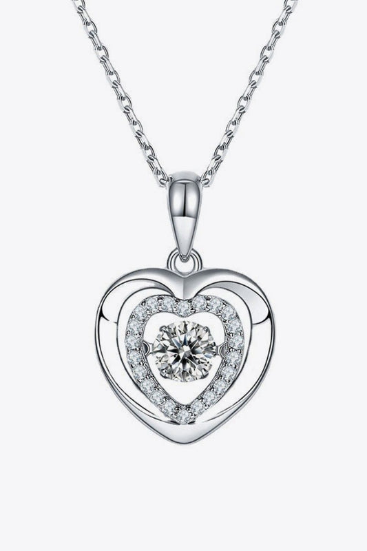 Moissanite Heart Pendant Necklace - Body By J'ne