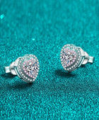 Moissanite Heart-Shaped Stud Earrings - Body By J'ne