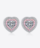 Moissanite Heart-Shaped Stud Earrings - Body By J'ne