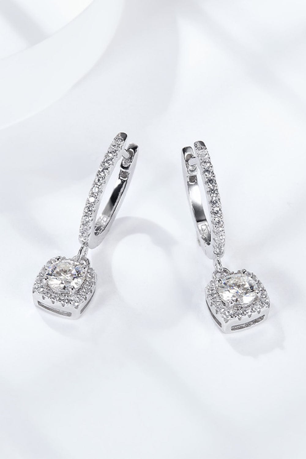Moissanite Huggie Drop Earrings - Body By J'ne