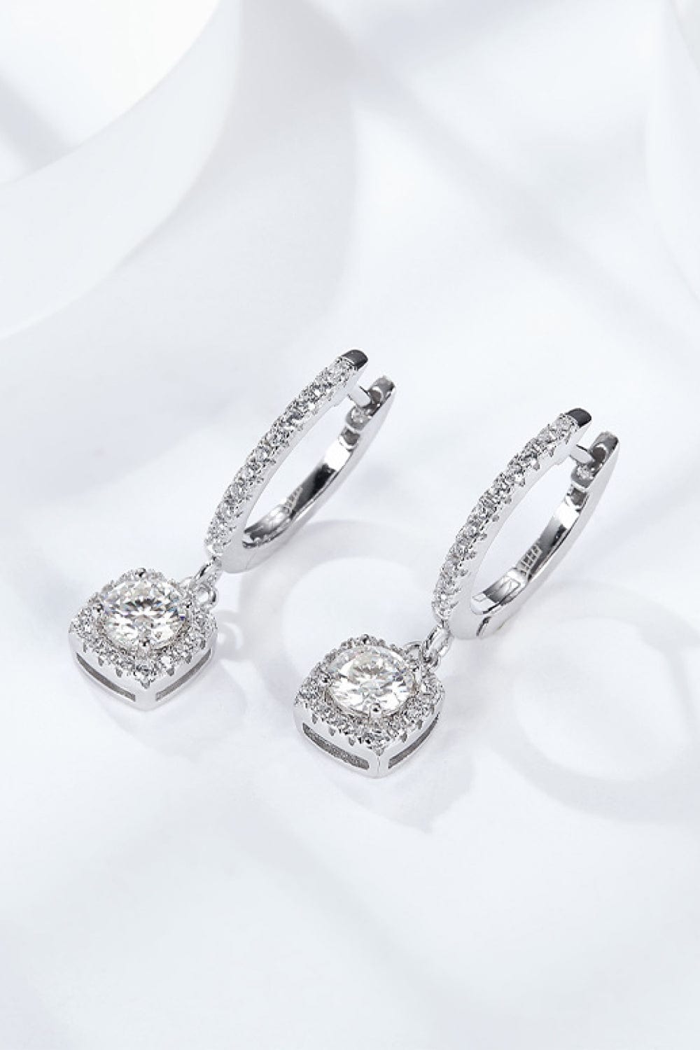 Moissanite Huggie Drop Earrings - Body By J'ne