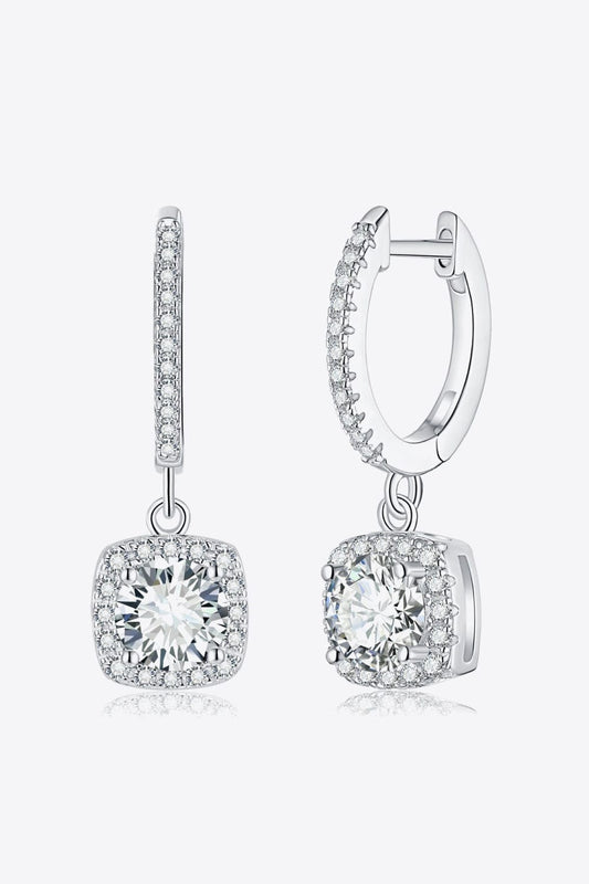 Moissanite Huggie Drop Earrings - Body By J'ne