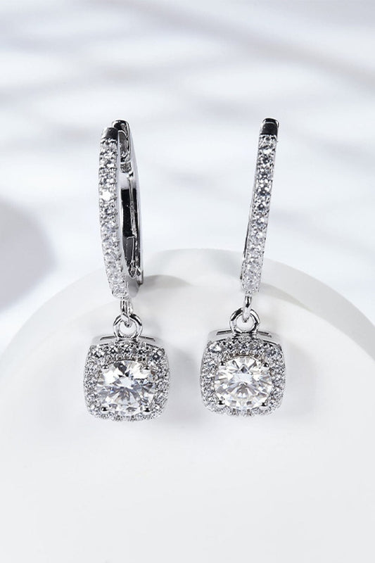 Moissanite Huggie Drop Earrings - Body By J'ne