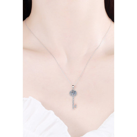 Moissanite Key Pendant Necklace - Body By J'ne