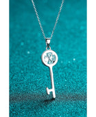 Moissanite Key Pendant Necklace - Body By J'ne