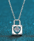 Moissanite Lock Pendant Necklace - Body By J'ne