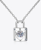 Moissanite Lock Pendant Necklace - Body By J'ne