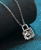 Moissanite Lock Pendant Necklace - Body By J'ne