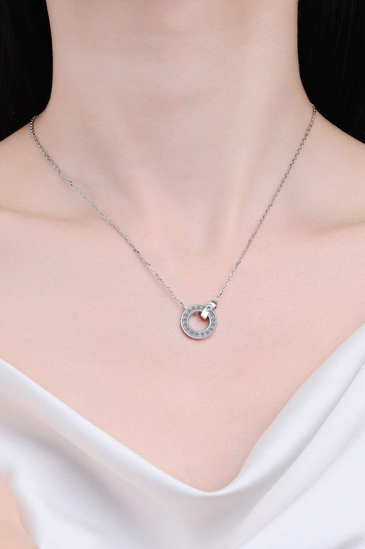 Moissanite Pendant Rhodium-Plated Necklace - Body By J'ne