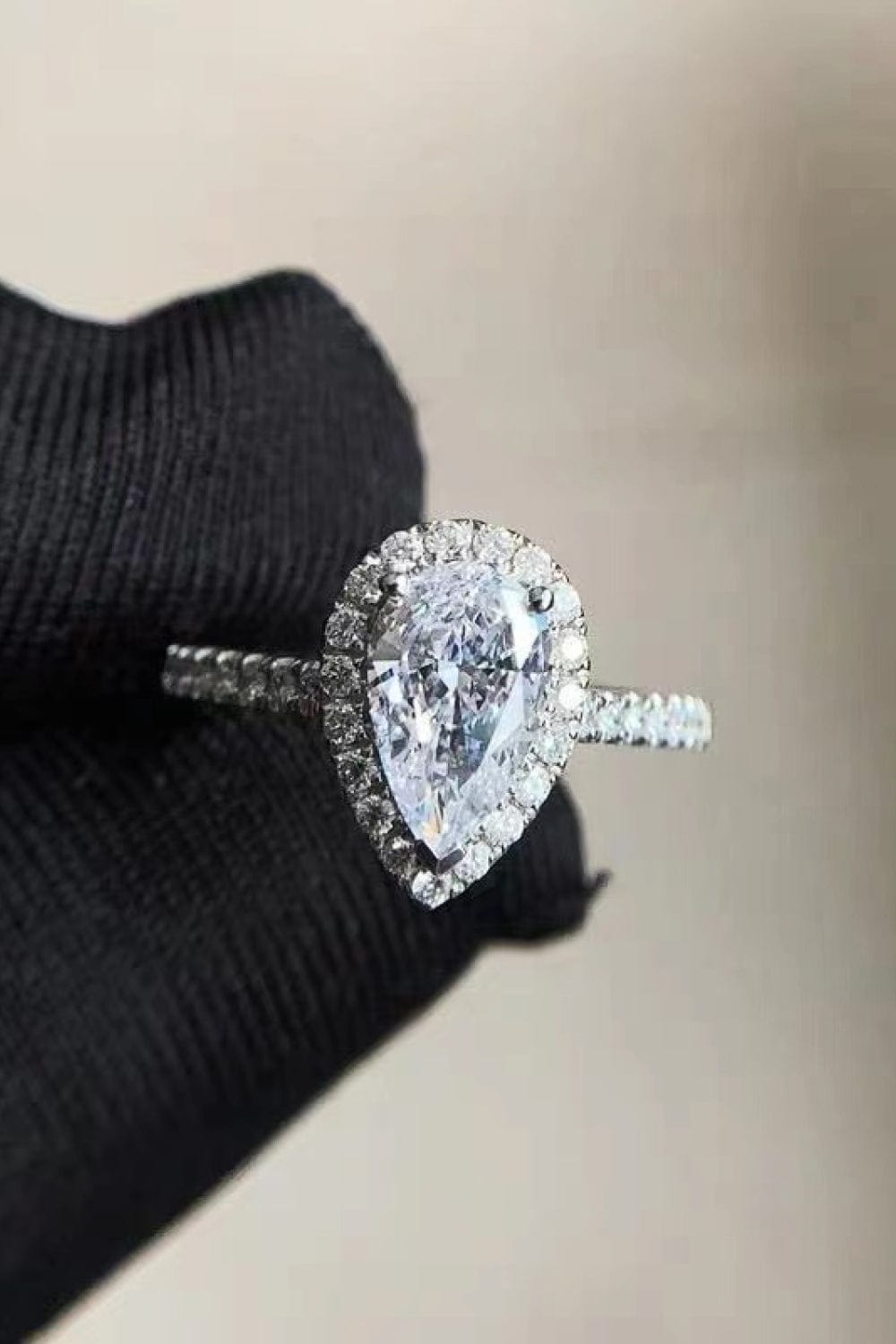 Moissanite Teardrop Cluster Ring - Body By J'ne