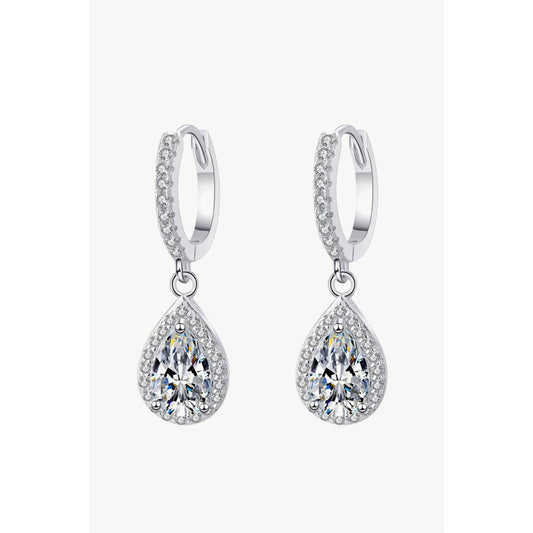 Moissanite Teardrop Earrings - Body By J'ne