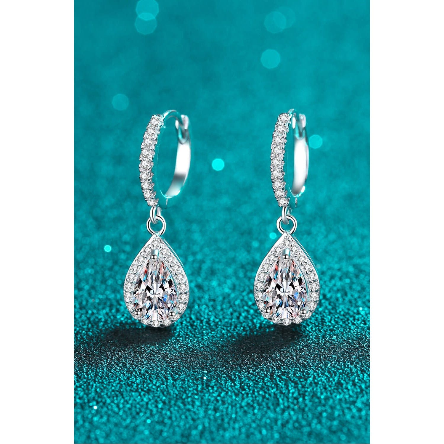 Moissanite Teardrop Earrings - Body By J'ne