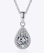 Moissanite Teardrop Pendant Necklace - Body By J'ne