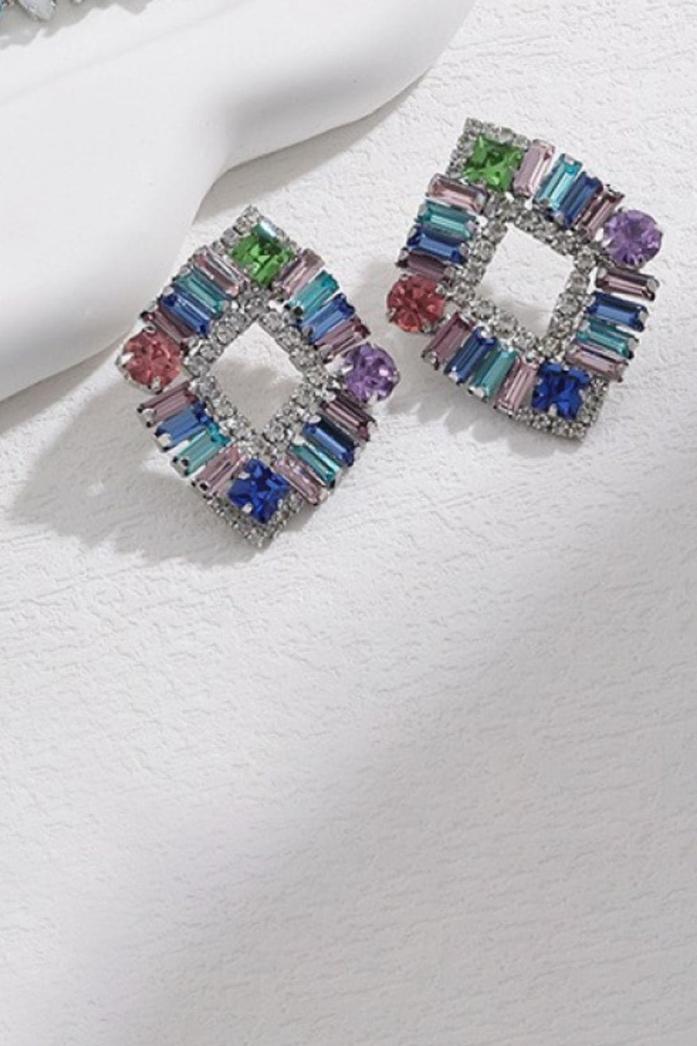 Multicolored Glass Stone Earrings - Body By J'ne