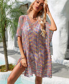 Multicolored Openwork Tassel Slit Cover-Up - Body By J'ne