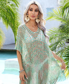 Multicolored Openwork Tassel Slit Cover-Up - Body By J'ne